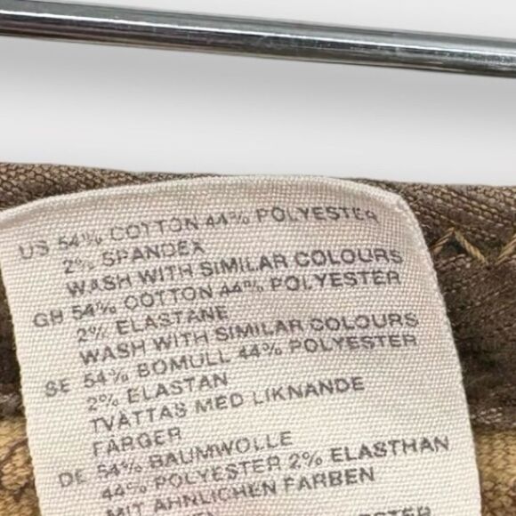 H&M L.O.G.G Corduroy Capri Pants Mid-Rise in Brown Women’s Size 4 - Picture 6 of 6